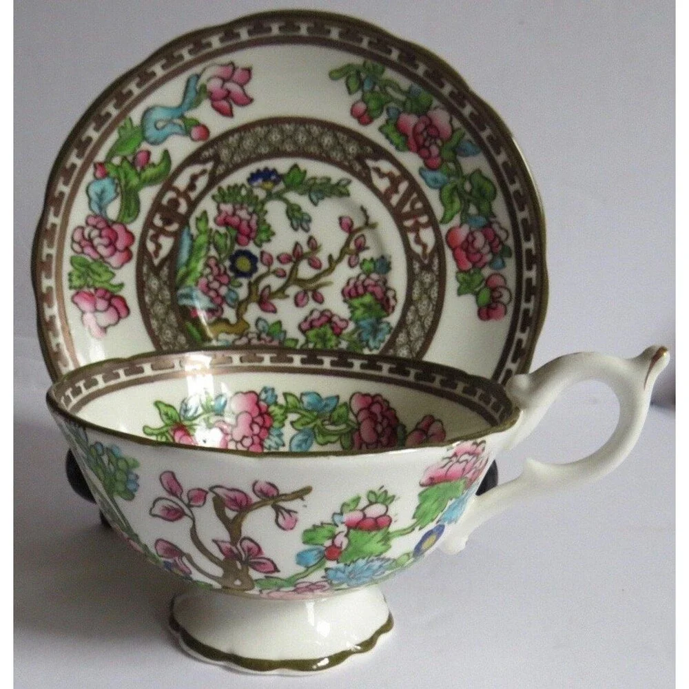 Coalport Indian Tree Fine Boan China Cup & Saucer Set EXCELLENT